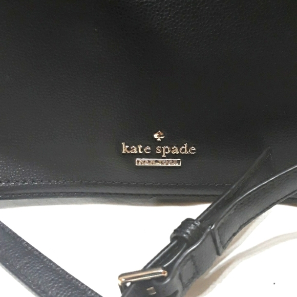 NWOT Kate Spade Patterson Drive medium Maisie crossbody satchel in cement/black - Picture 12 of 14